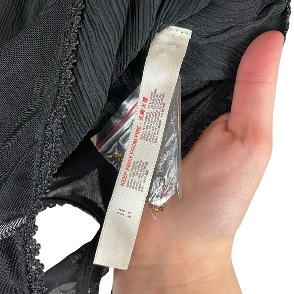 Free People Embellished Beaded Bodysuit Black Long Sleeve Size XS - Picture 9 of 12